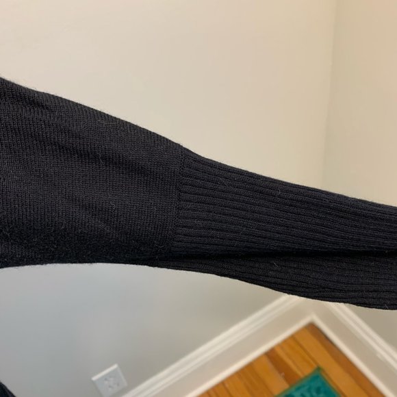 Nordstrom Trouve Side Slit Tunic Sweater Black - Picture 6 of 10